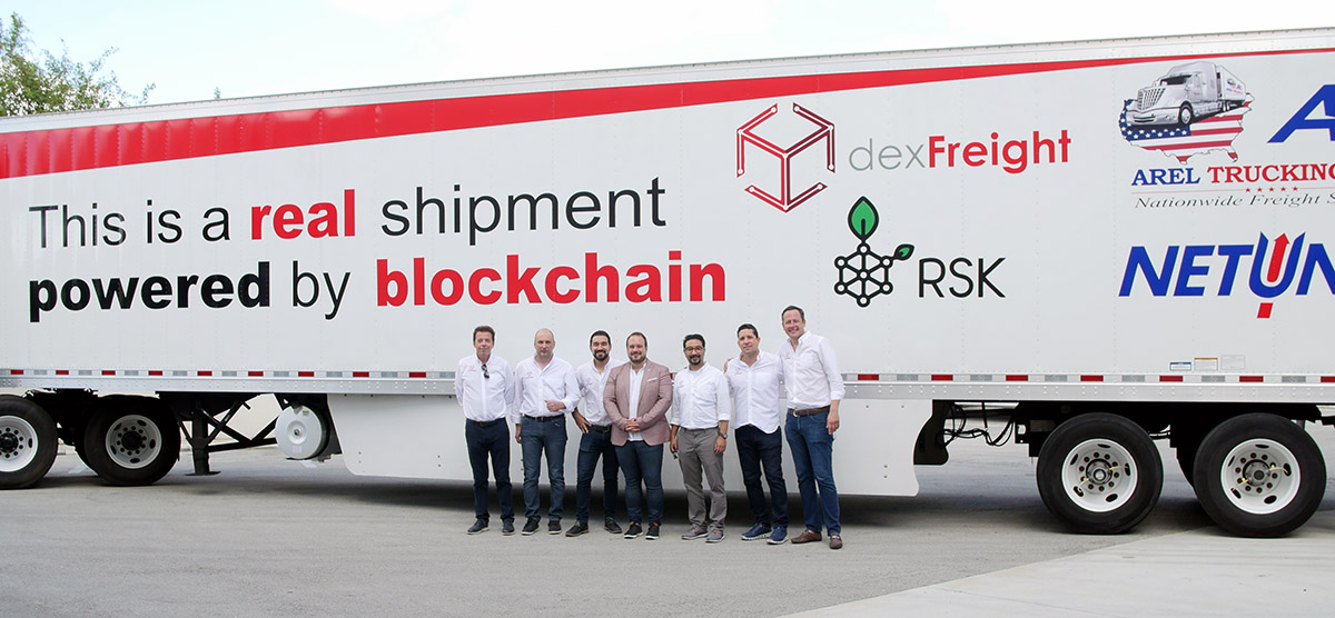dexFreight truckload shipment blockchain